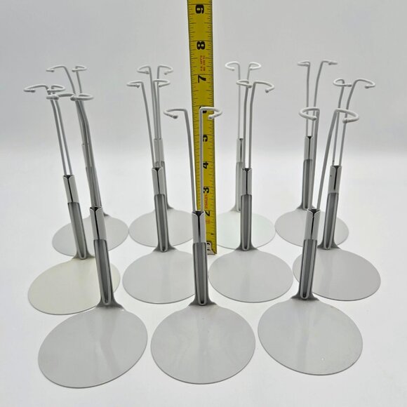 Kaiser Doll Stand Lot Of 11 White Stand Dolls Display Read - Picture 2 of 7